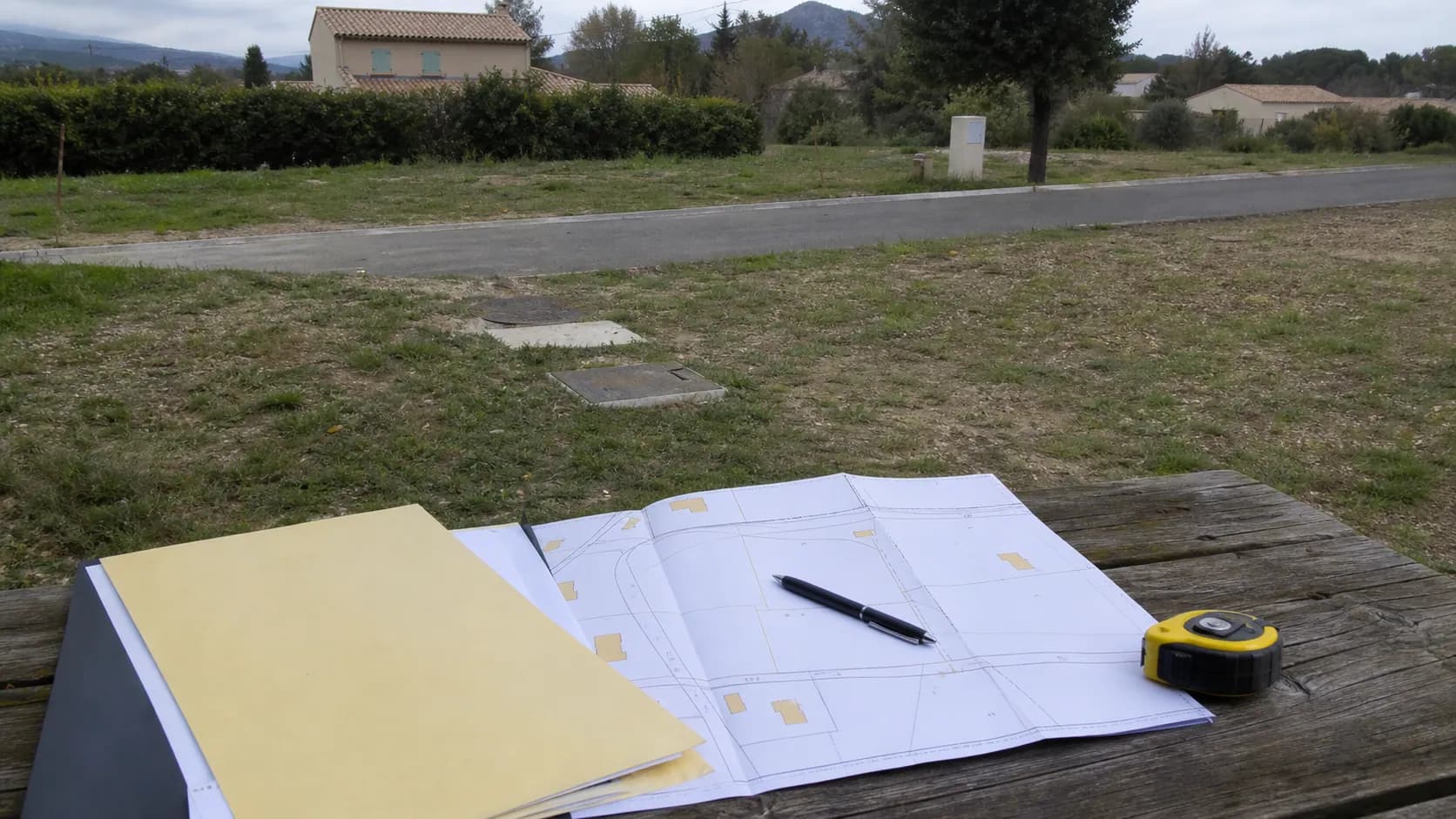 Plan de terrain préparé pour une demande de certificat d’urbanisme