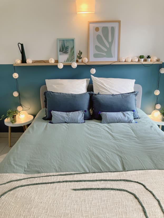 Chambre mise en scène dans un appartement témoin